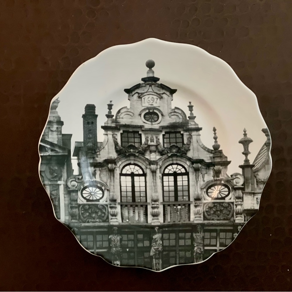 Black and White Decorative Plate